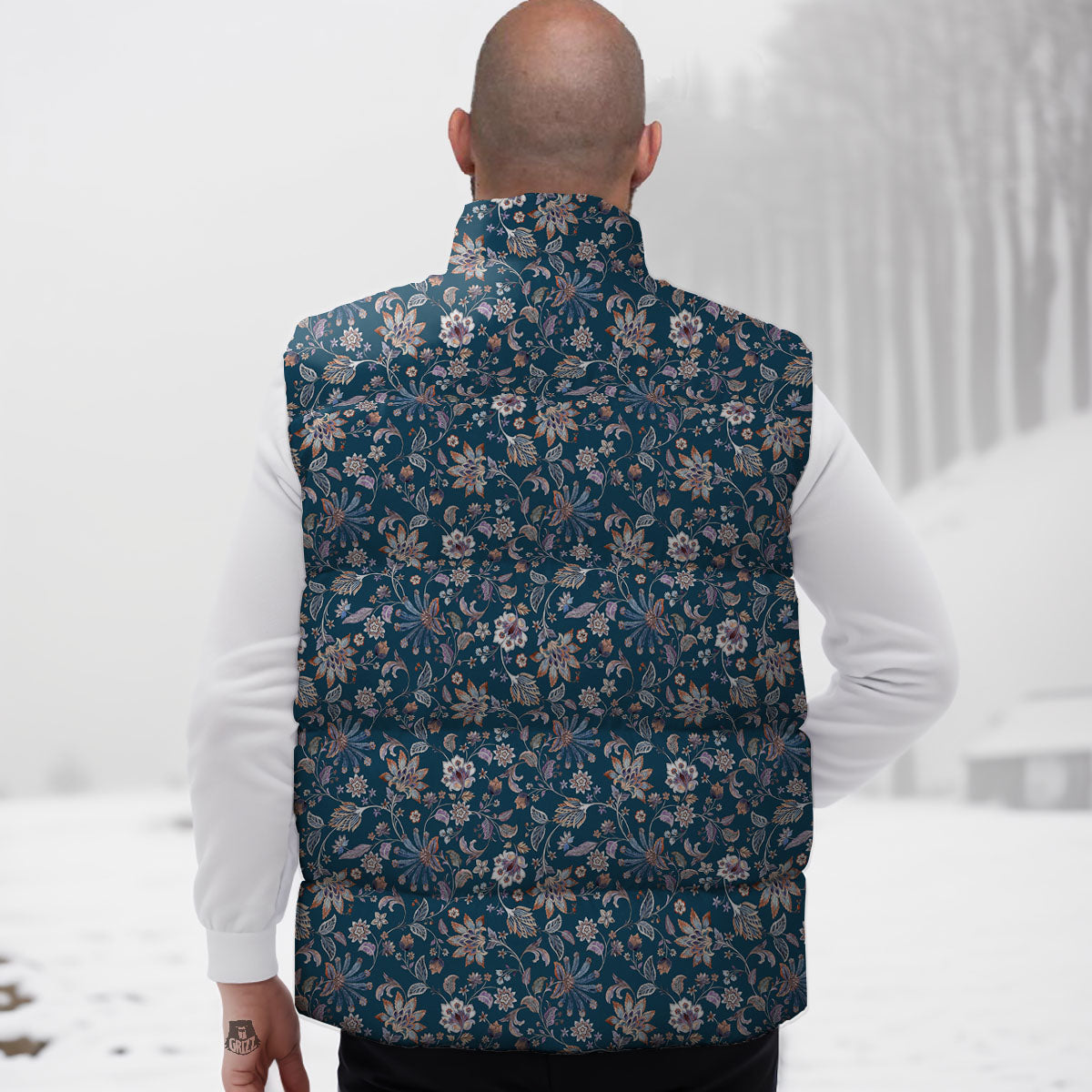 Paisley Bohemian Print Pattern Down Vest