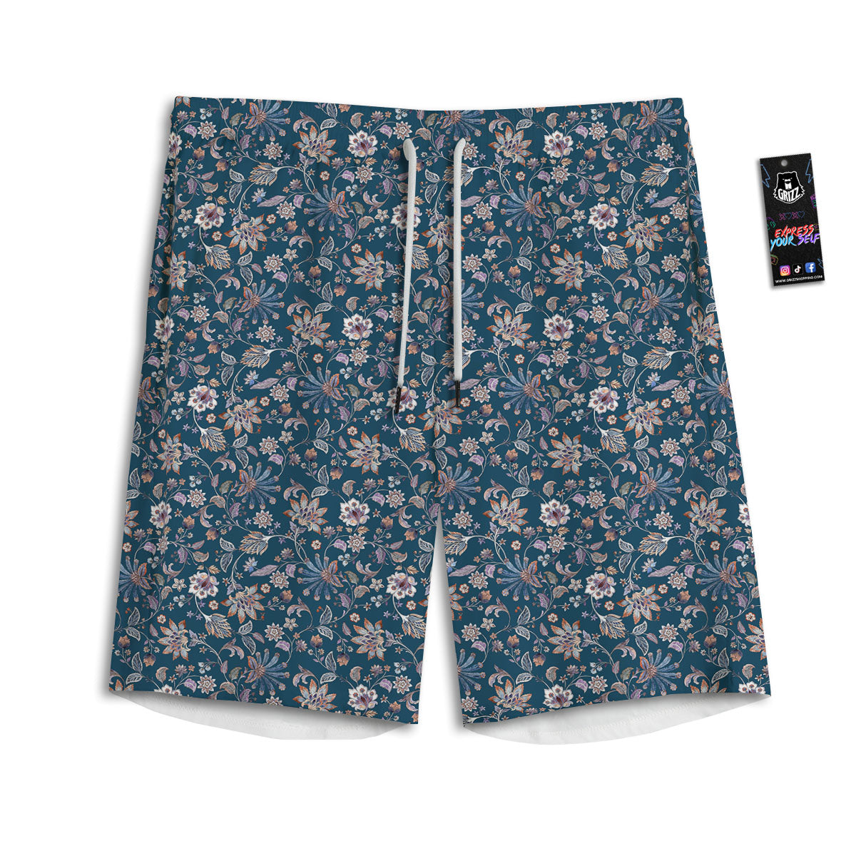 Paisley Bohemian Print Pattern Men's Athletic Shorts