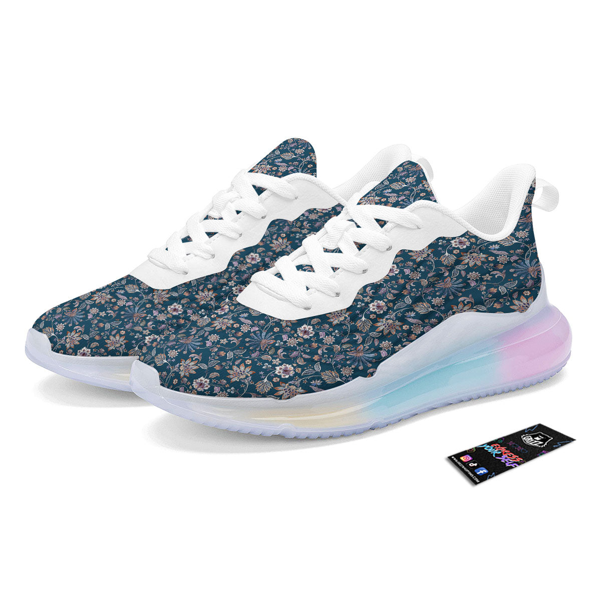 Paisley Bohemian Print Pattern Running Sneakers-grizzshop