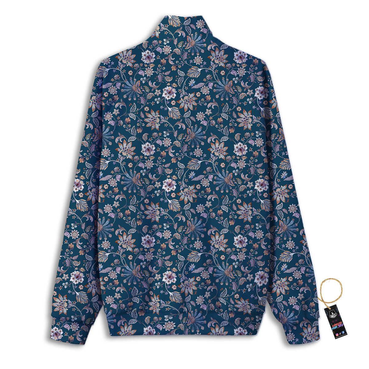 Paisley Bohemian Print Pattern Track Jacket-grizzshop