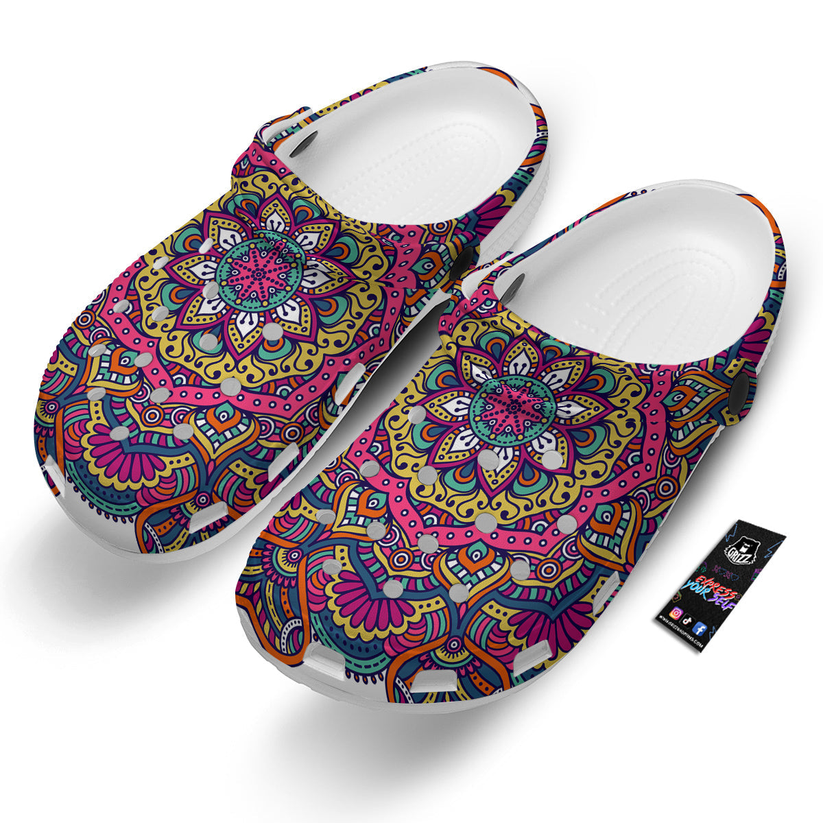 Paisley Boho Colorful Print Clog-grizzshop