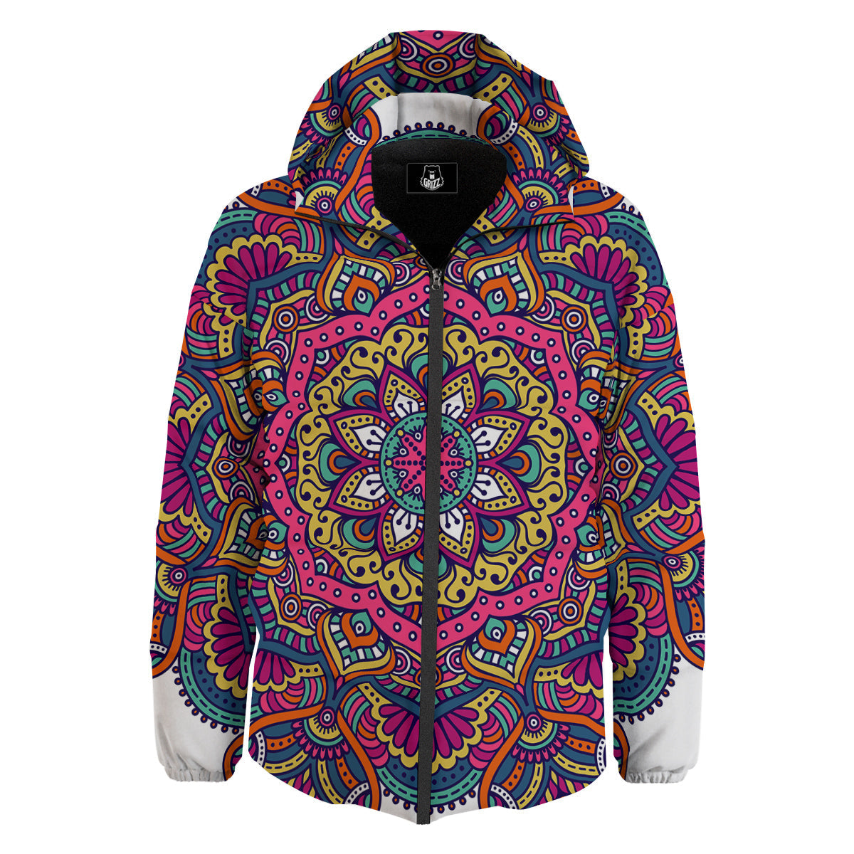 Paisley Boho Colorful Print Down Jacket