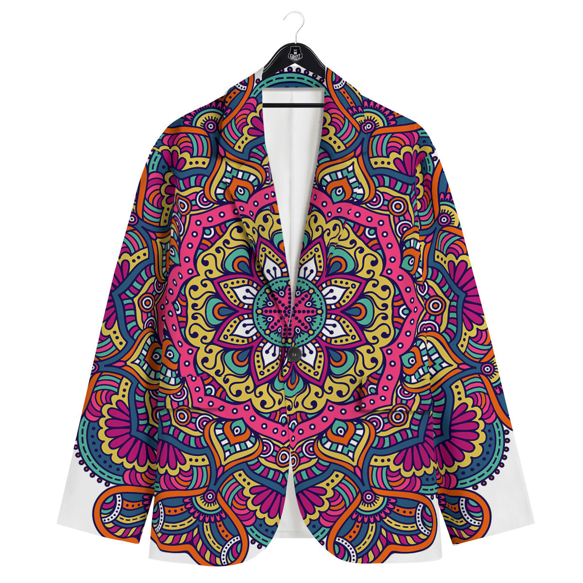Paisley Boho Colorful Print Men's Sport Coat-grizzshop