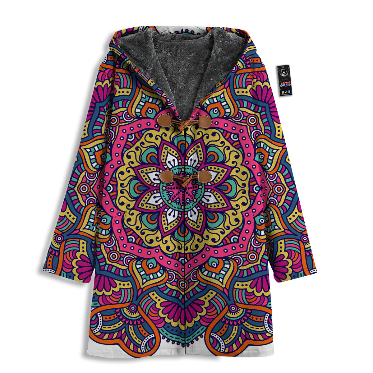 Paisley Boho Colorful Print Men's Windbreaker Jacket-grizzshop