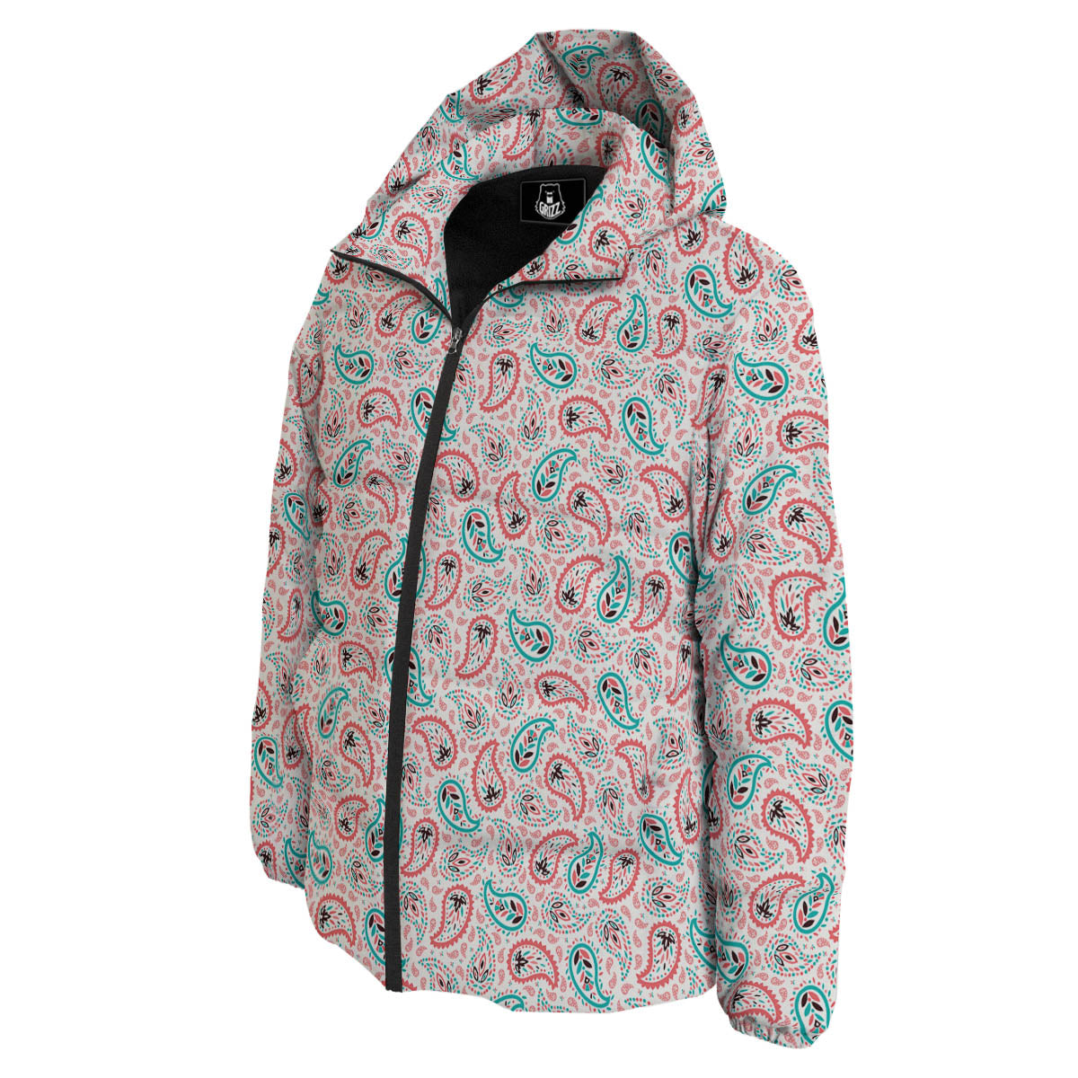 Paisley Boho Colorful Print Pattern Down Jacket-grizzshop
