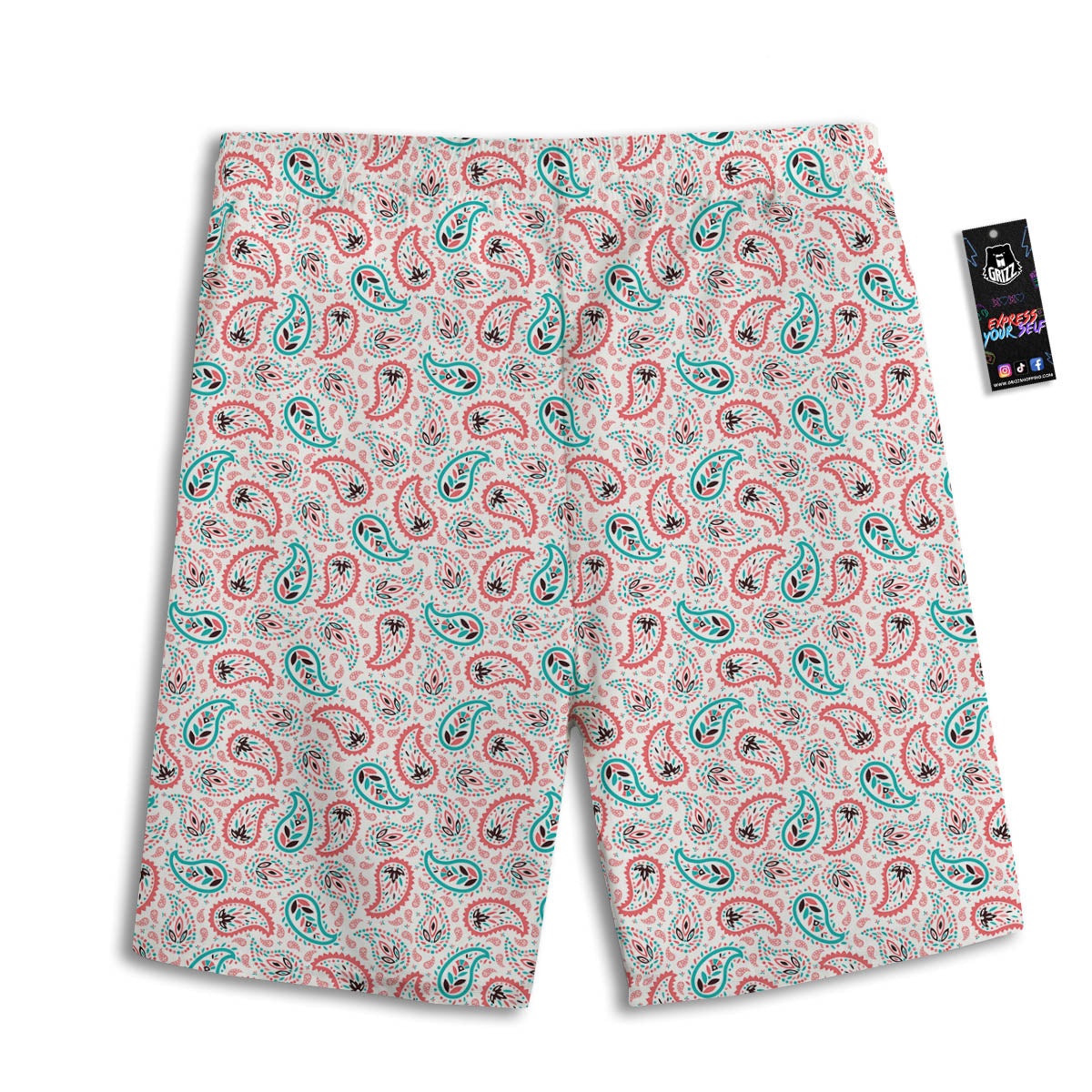 Paisley Boho Colorful Print Pattern Men's Athletic Shorts
