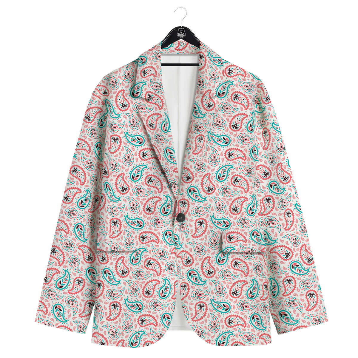 Paisley Boho Colorful Print Pattern Men's Sport Coat-grizzshop