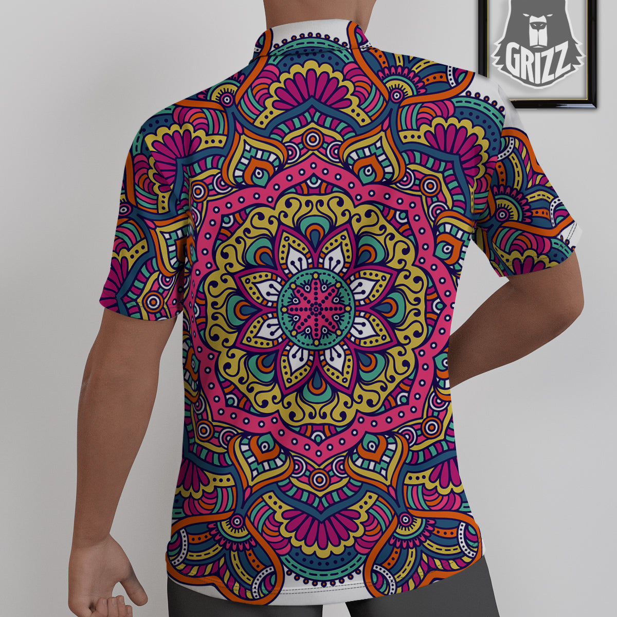 Paisley Boho Colorful Print Untucked Shirts-grizzshop
