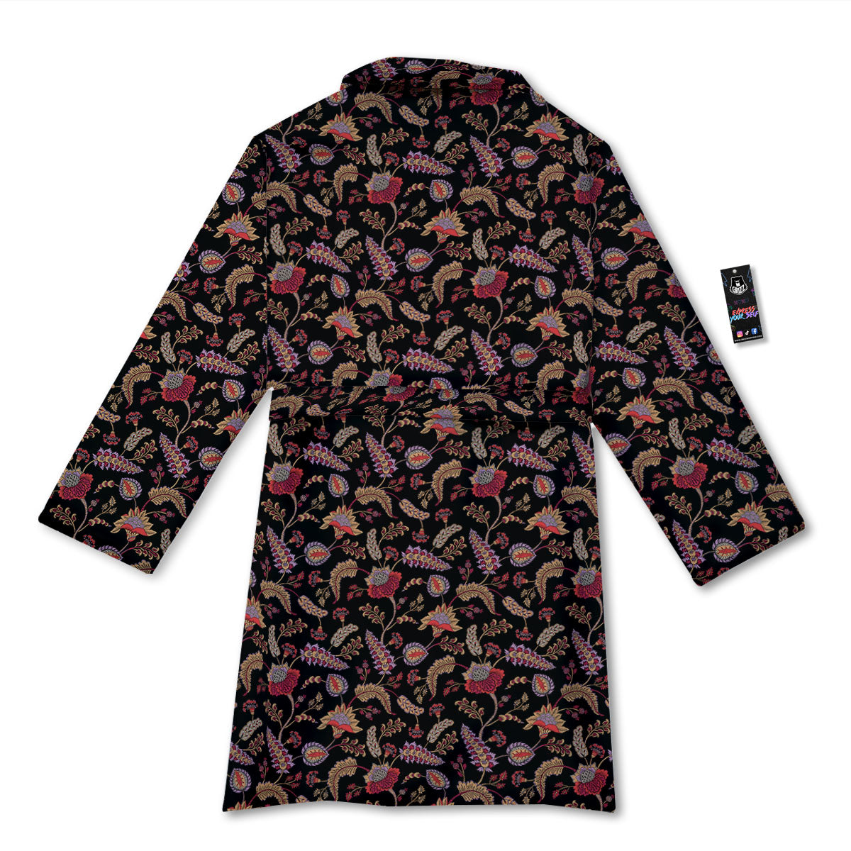 Paisley Boho Print Pattern Bathrobe-grizzshop