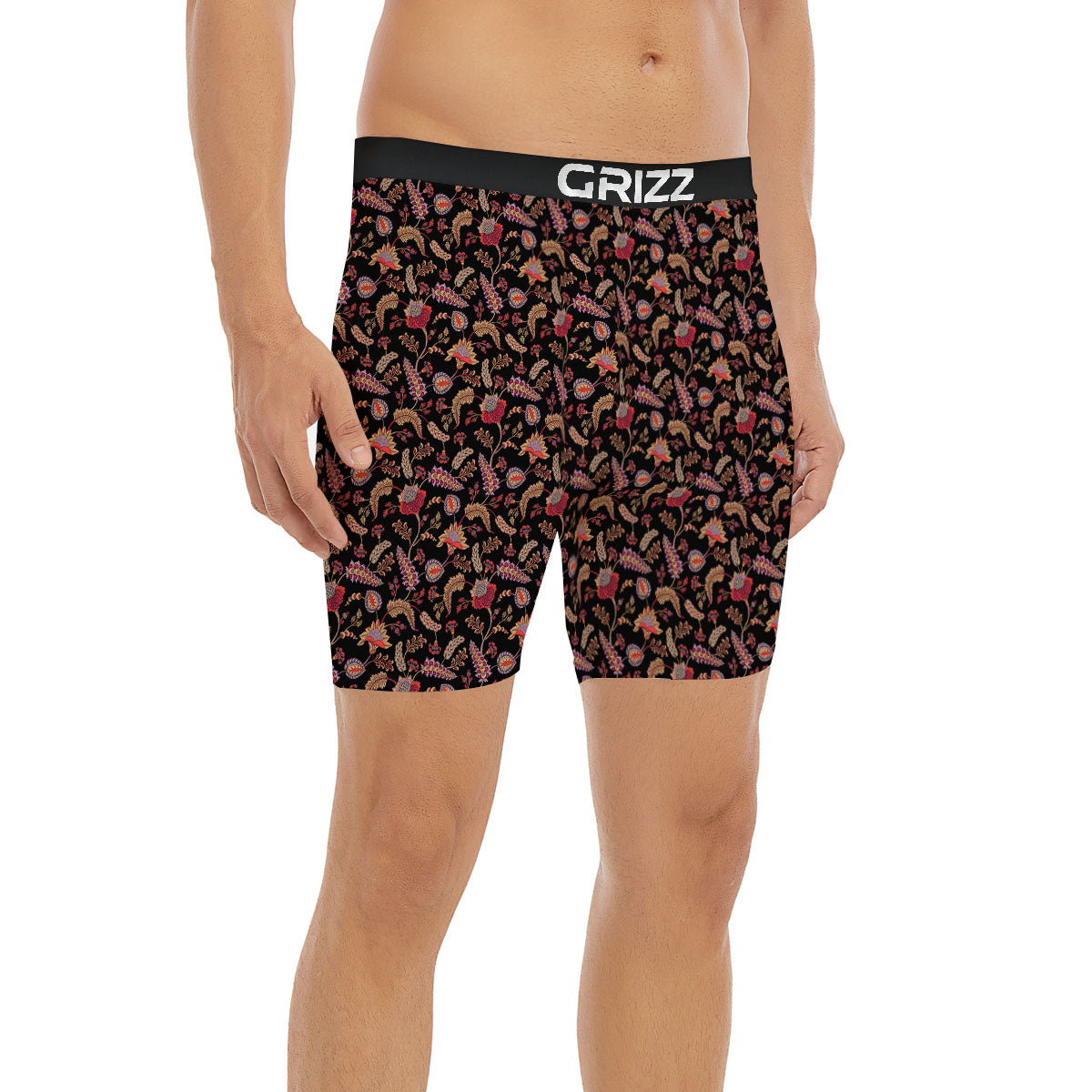 Paisley Boho Print Pattern Boxer Briefs-grizzshop
