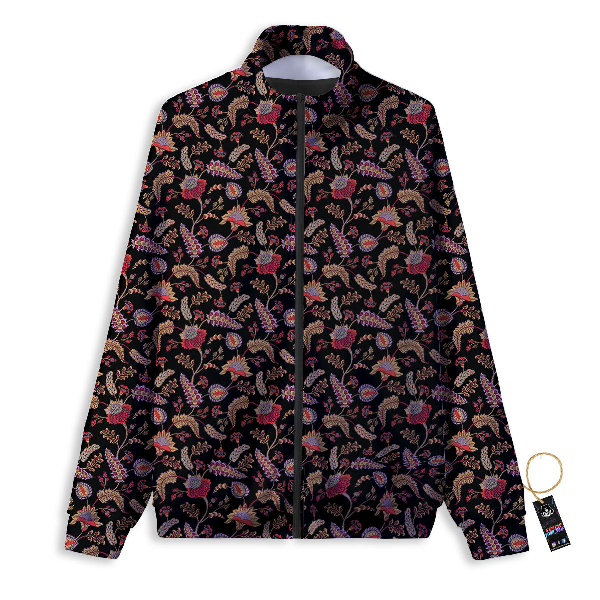 Paisley Boho Print Pattern Track Jacket-grizzshop