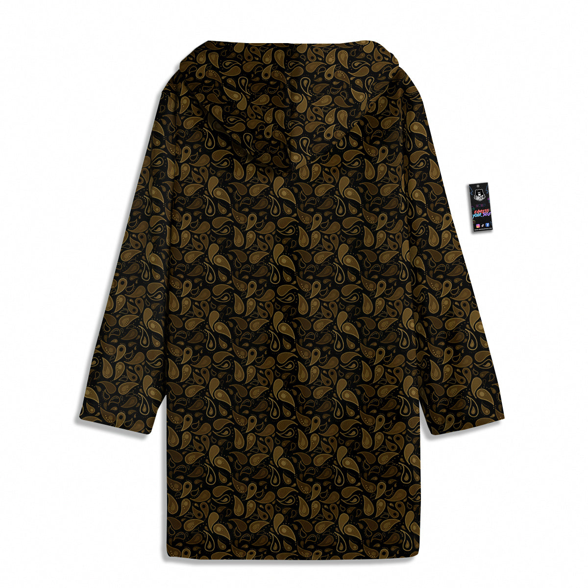 Paisley Dark Brown Print Pattern Men's Windbreaker Jacket-grizzshop