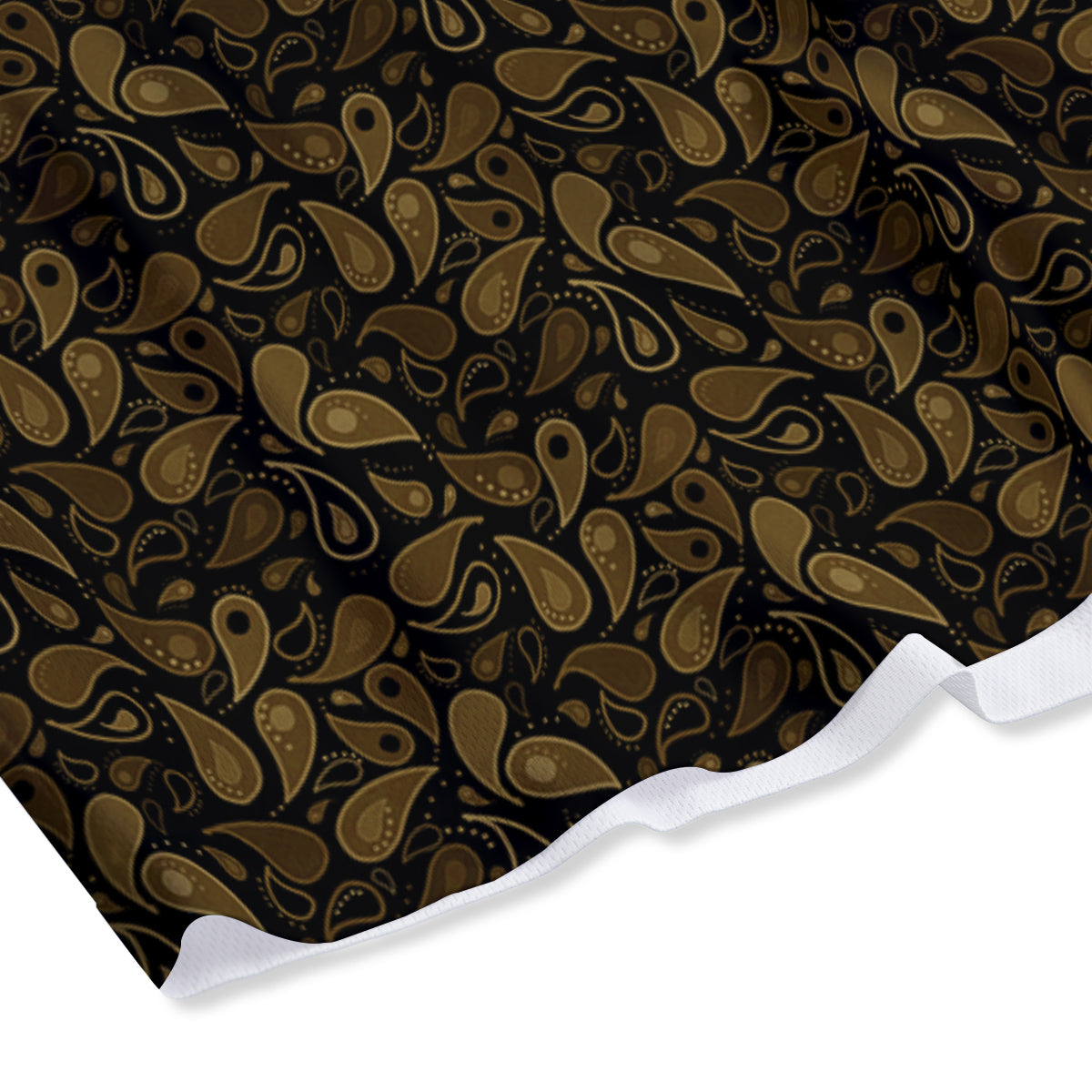 Paisley Dark Brown Print Pattern Mesh Shorts