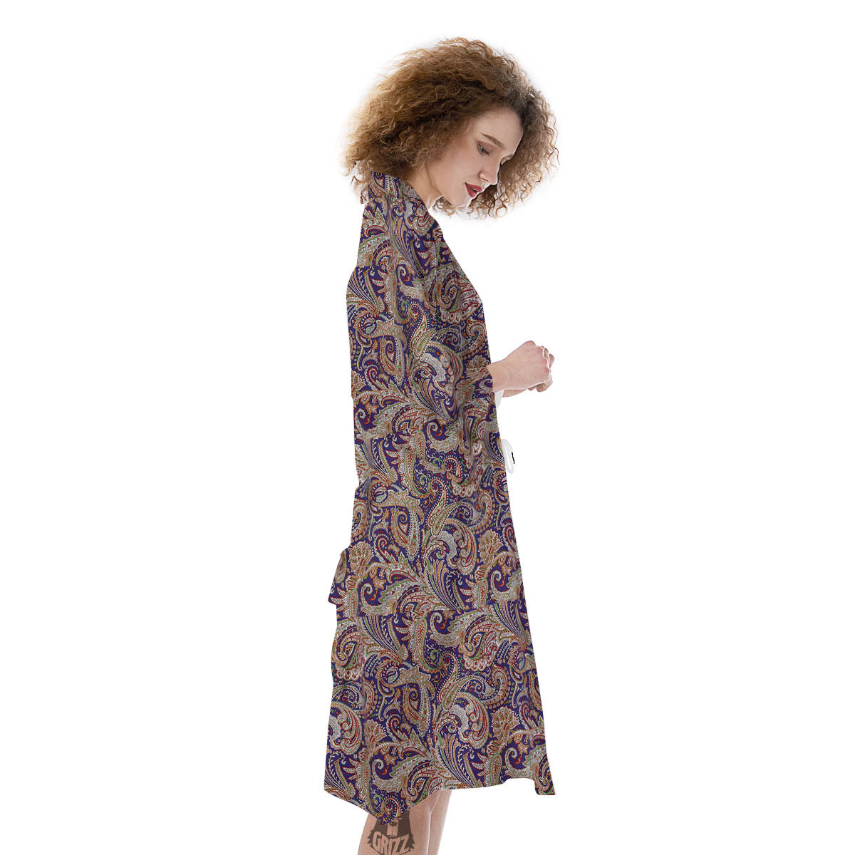 Paisley Indian Colorful Print Pattern Kimono-grizzshop