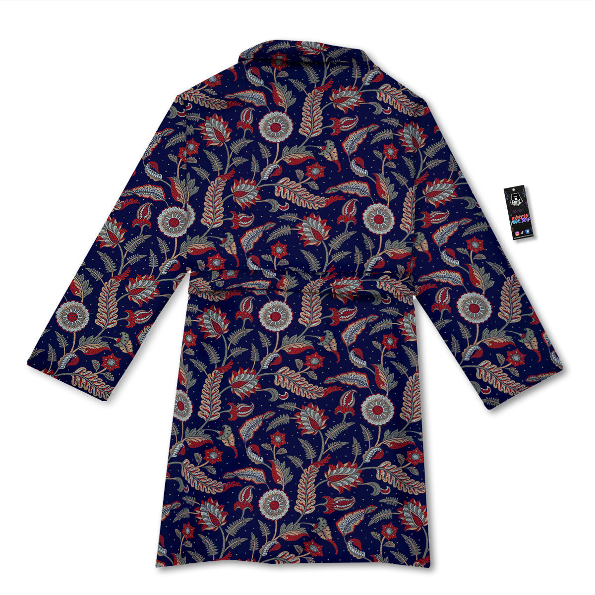 Paisley Indian Print Pattern Bathrobe-grizzshop