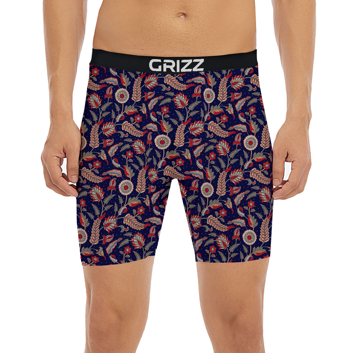 Paisley Indian Print Pattern Boxer Briefs-grizzshop