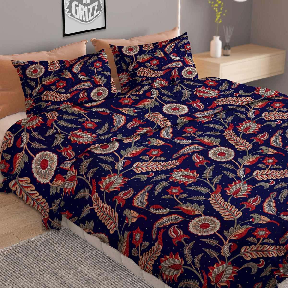 Paisley Indian Print Pattern Duvet Cover Bedding Set