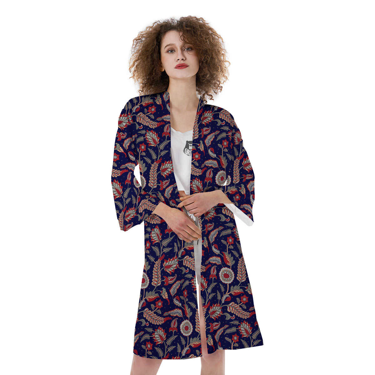 Paisley Indian Print Pattern Kimono-grizzshop