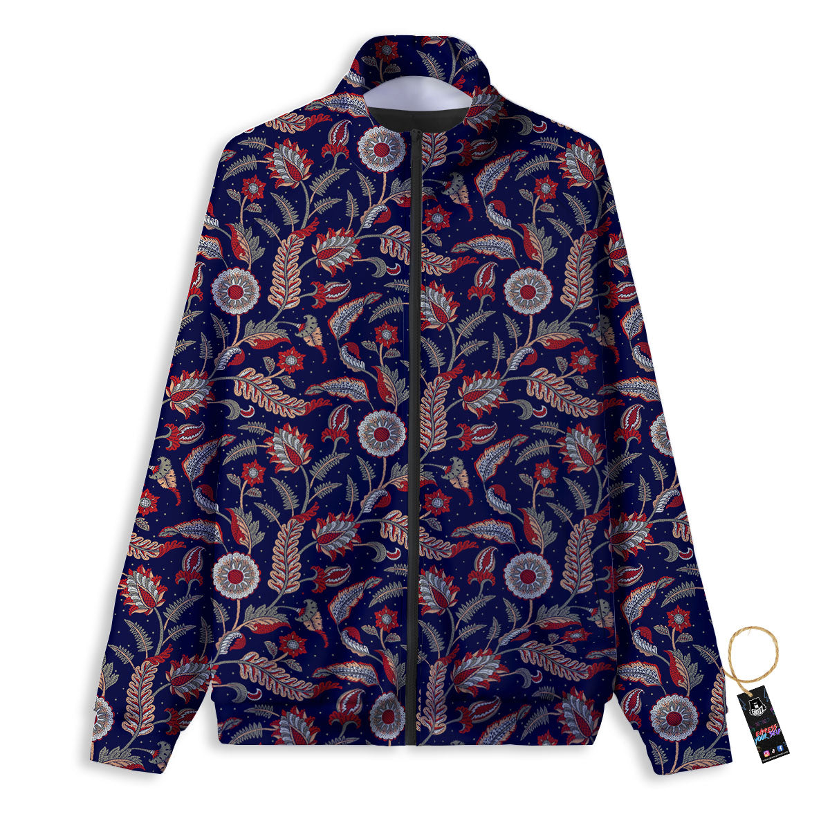 Paisley Indian Print Pattern Track Jacket-grizzshop