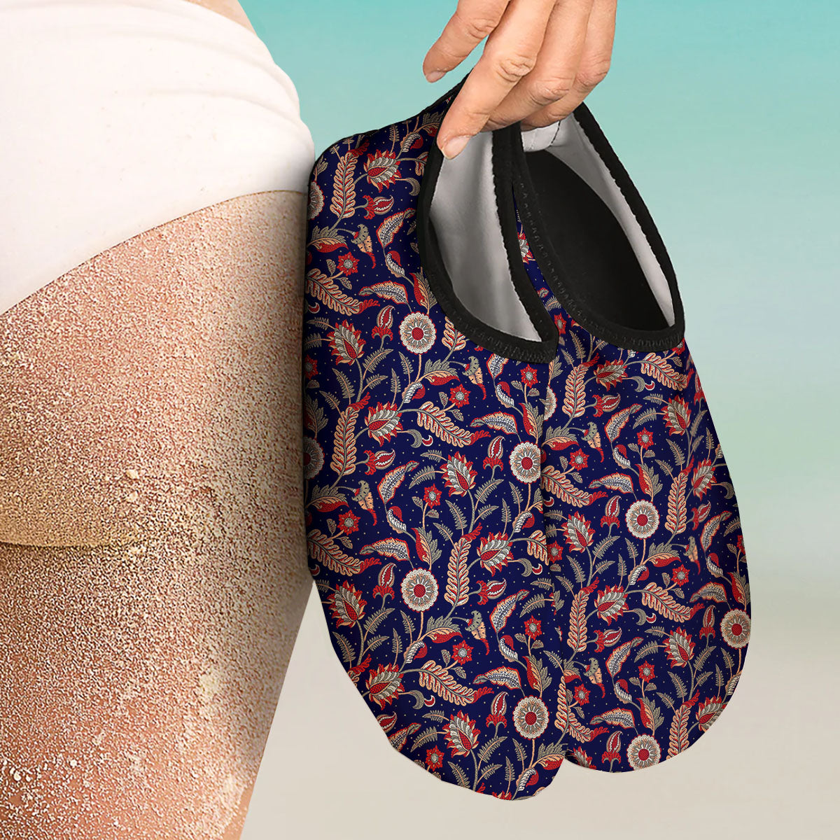 Paisley Indian Print Pattern Water Shoes-grizzshop