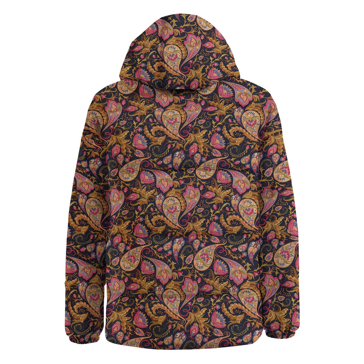 Paisley Indian Retro Print Pattern Down Jacket-grizzshop