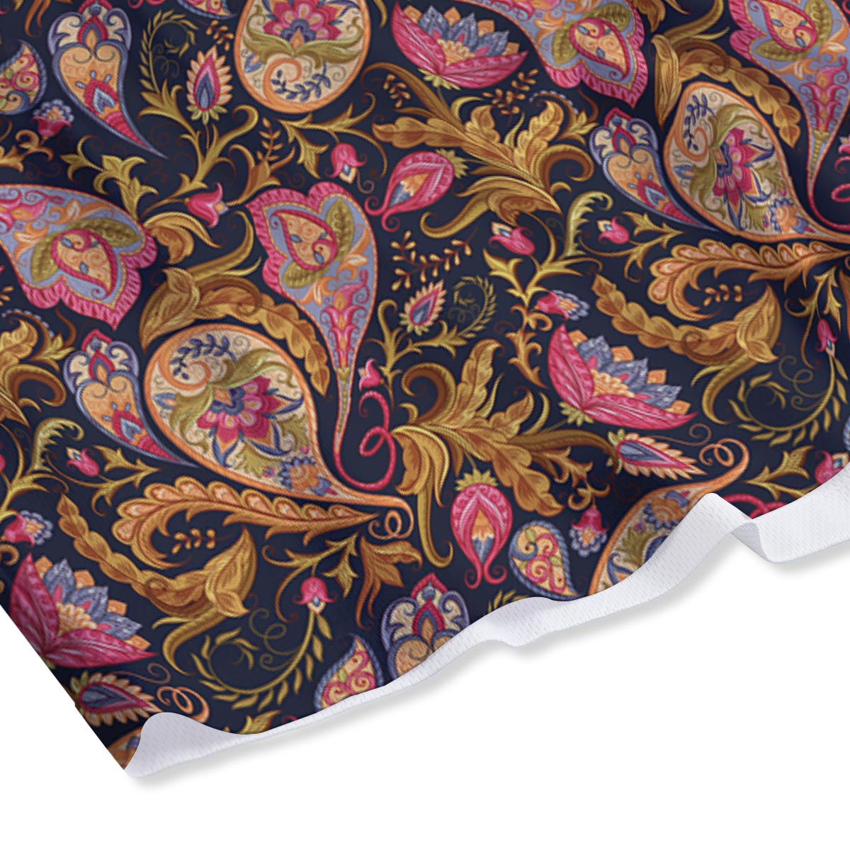 Paisley Indian Retro Print Pattern Mesh Shorts