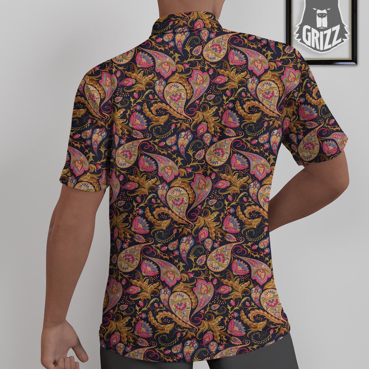 Paisley Indian Retro Print Pattern Untucked Shirts-grizzshop