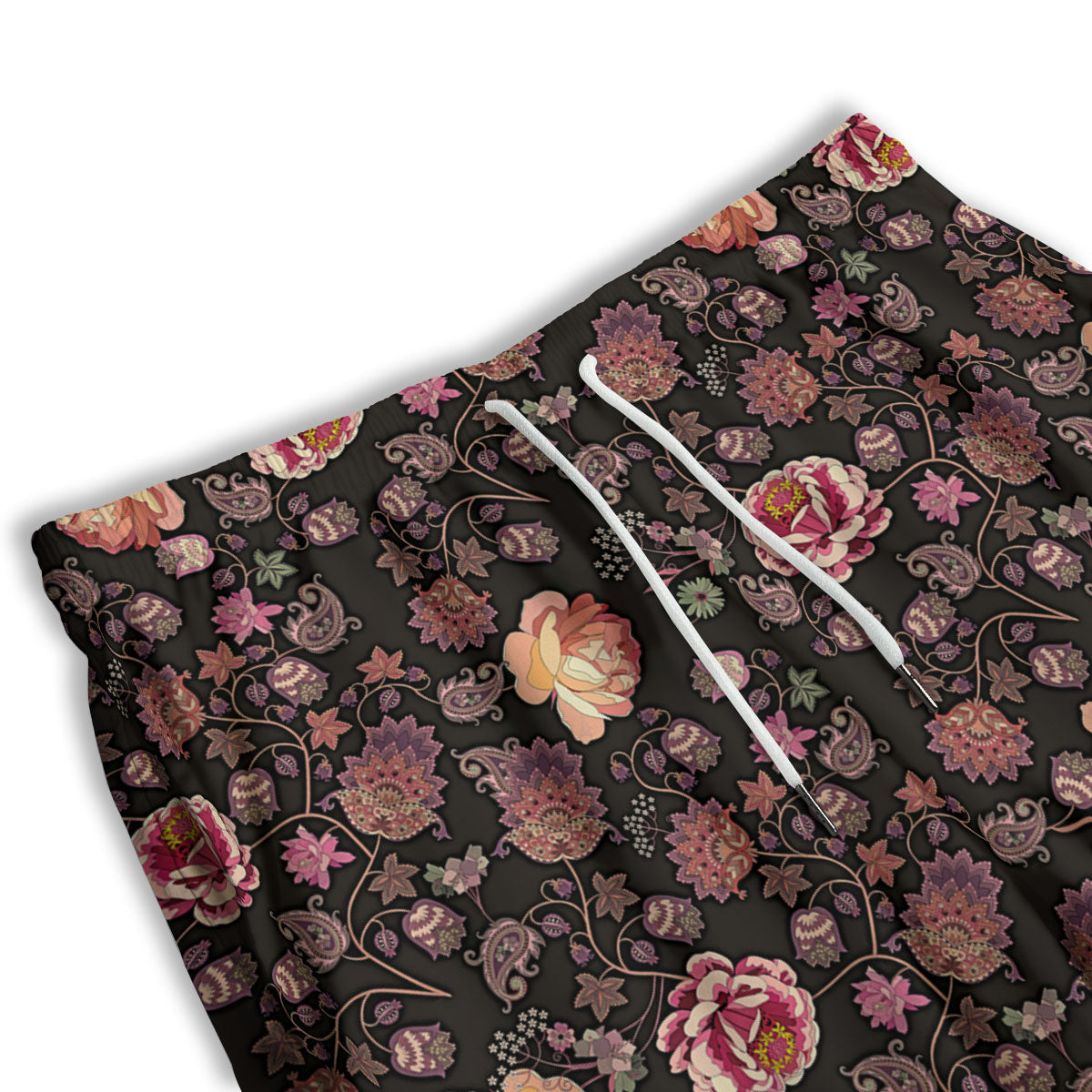 Paisley Indian Rose Print Pattern Men's Athletic Shorts