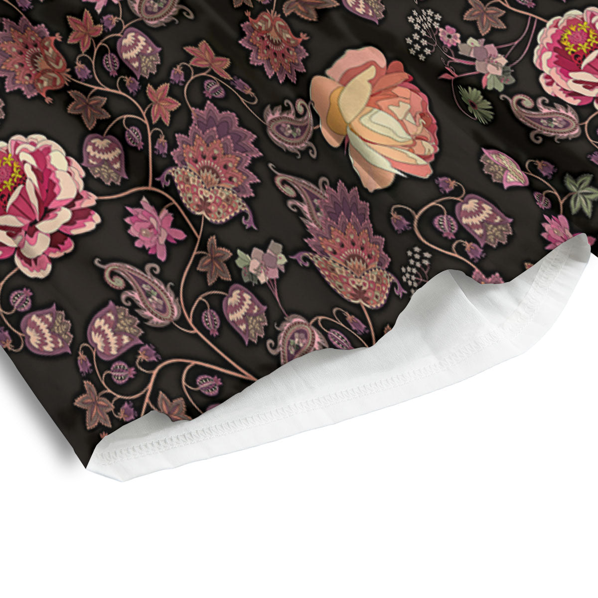 Paisley Indian Rose Print Pattern Men's Athletic Shorts