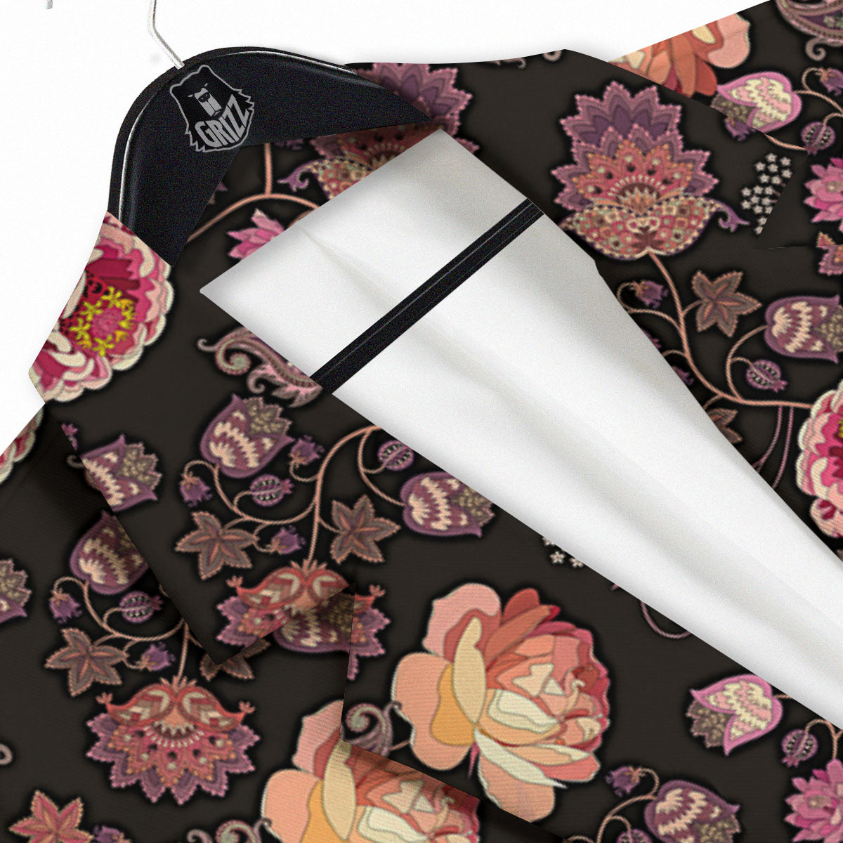 Paisley Indian Rose Print Pattern Men's Sport Coat-grizzshop