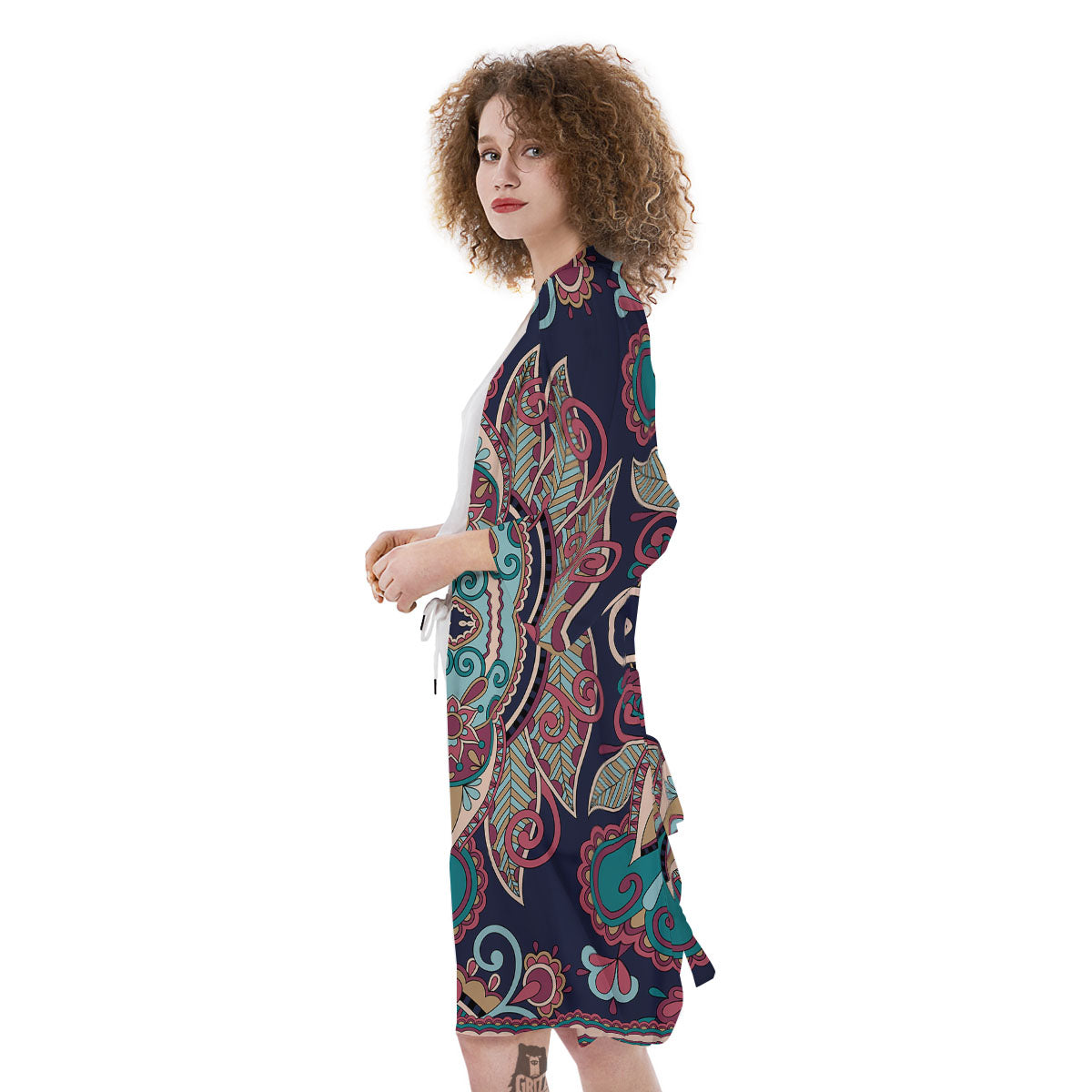 Paisley Mandala Ornamental Print Kimono-grizzshop