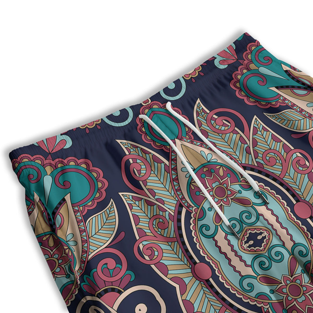 Paisley Mandala Ornamental Print Men's Athletic Shorts