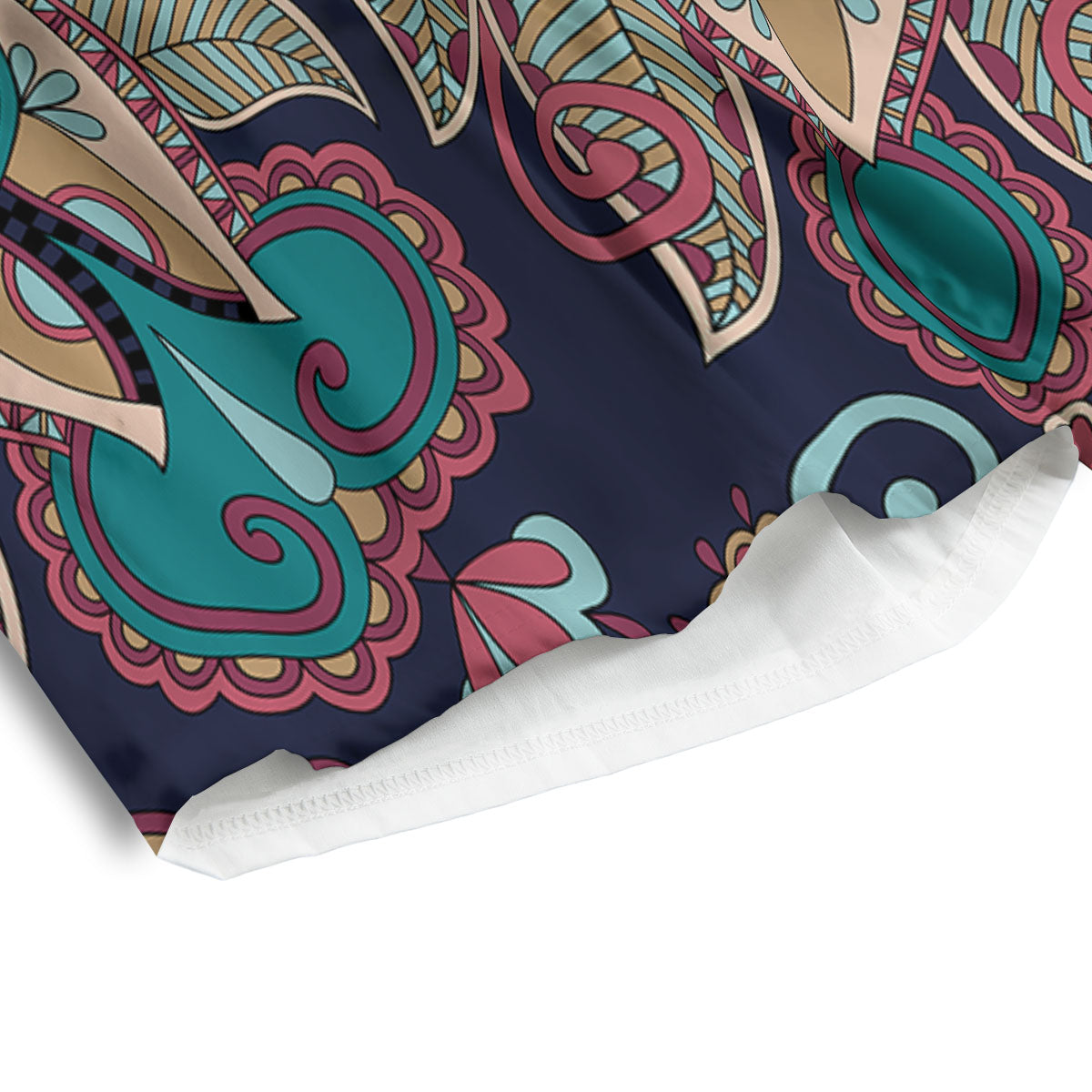 Paisley Mandala Ornamental Print Men's Athletic Shorts