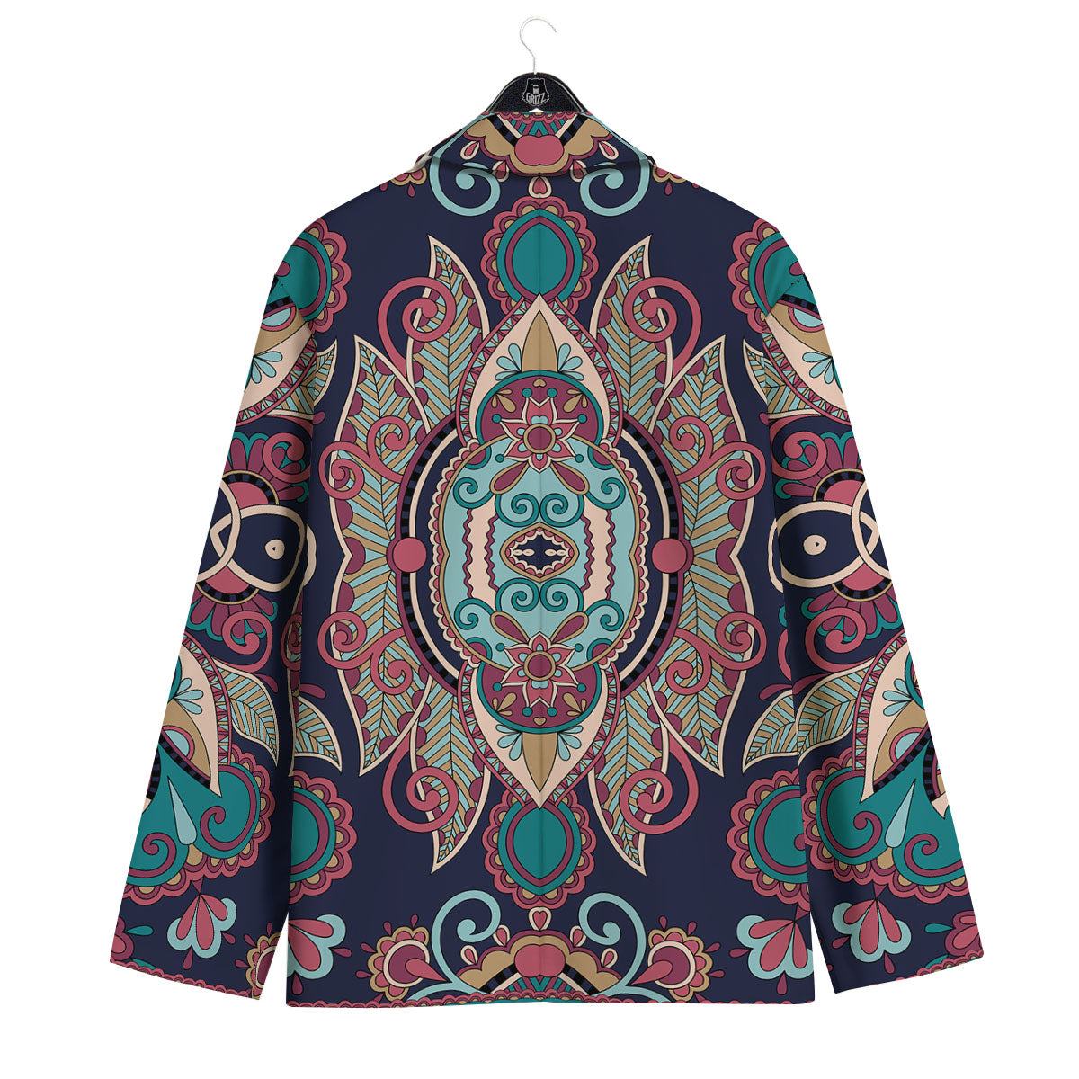 Paisley Mandala Ornamental Print Men's Sport Coat-grizzshop