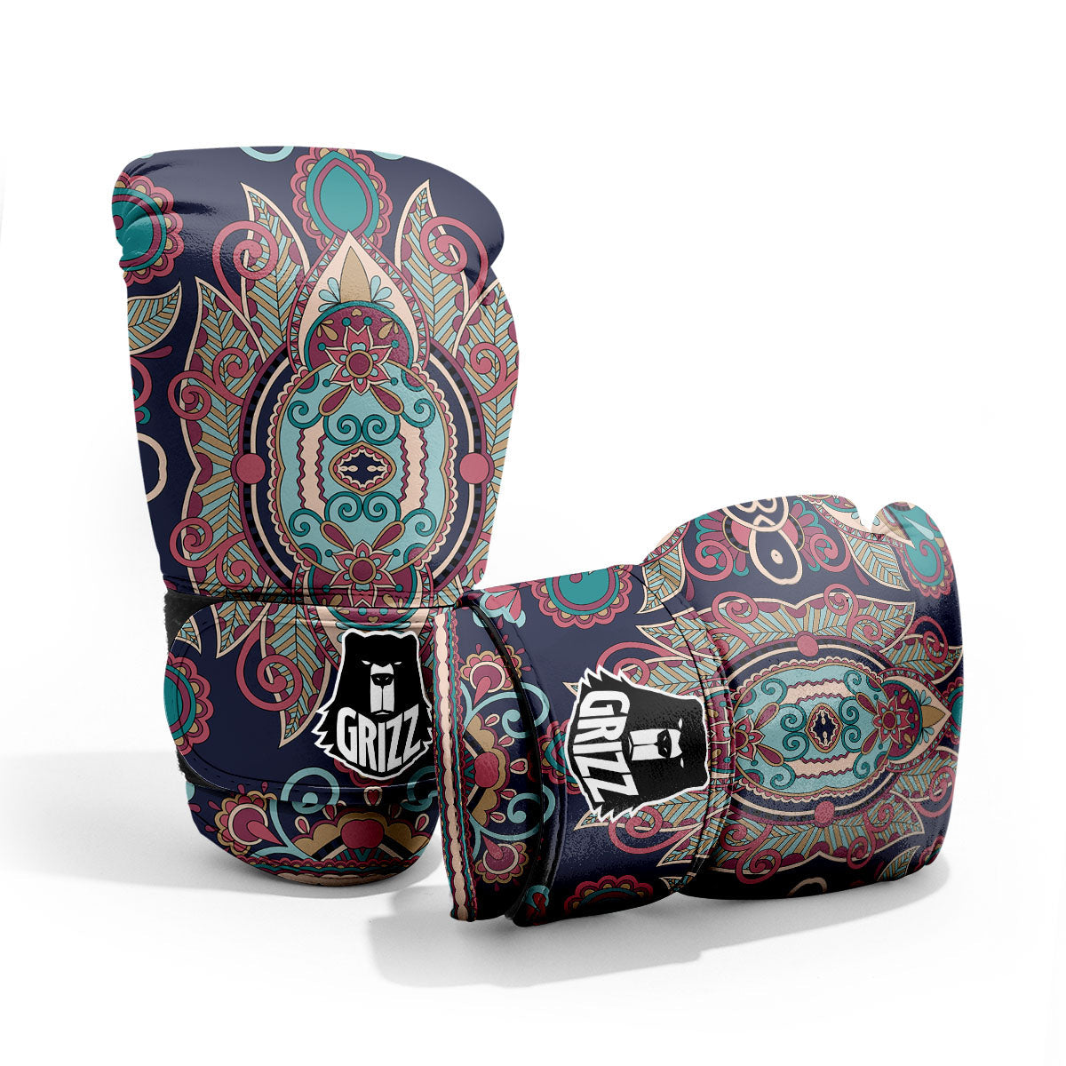 Paisley Mandala Ornamental Print Pro Boxing Glove
