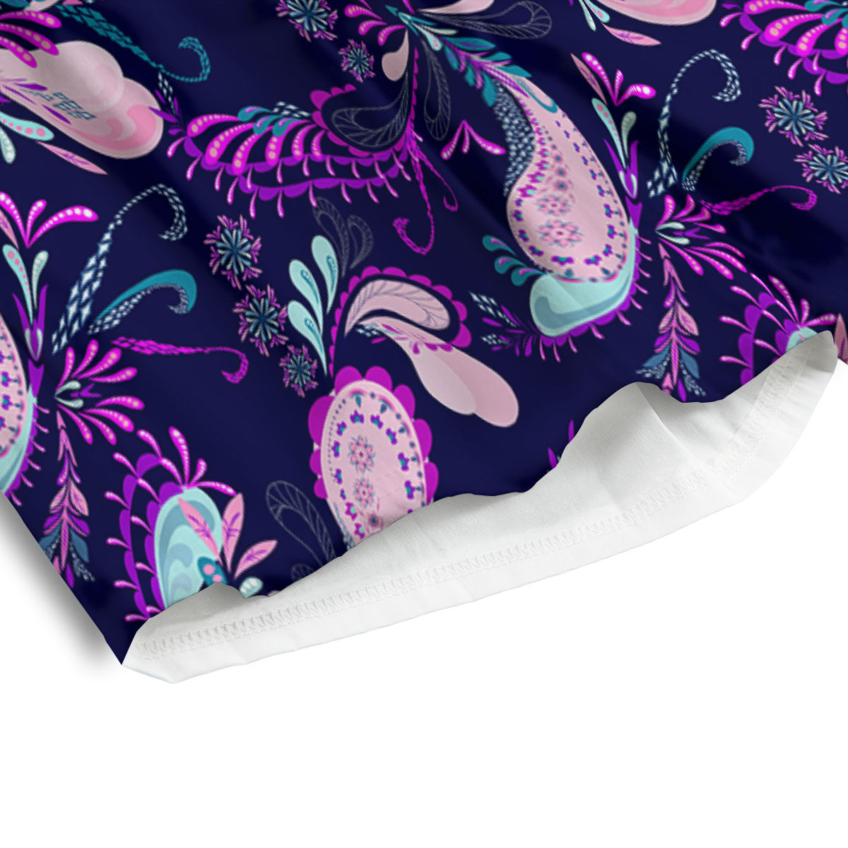 Paisley Pink And Purple Print Pattern Men's Athletic Shorts