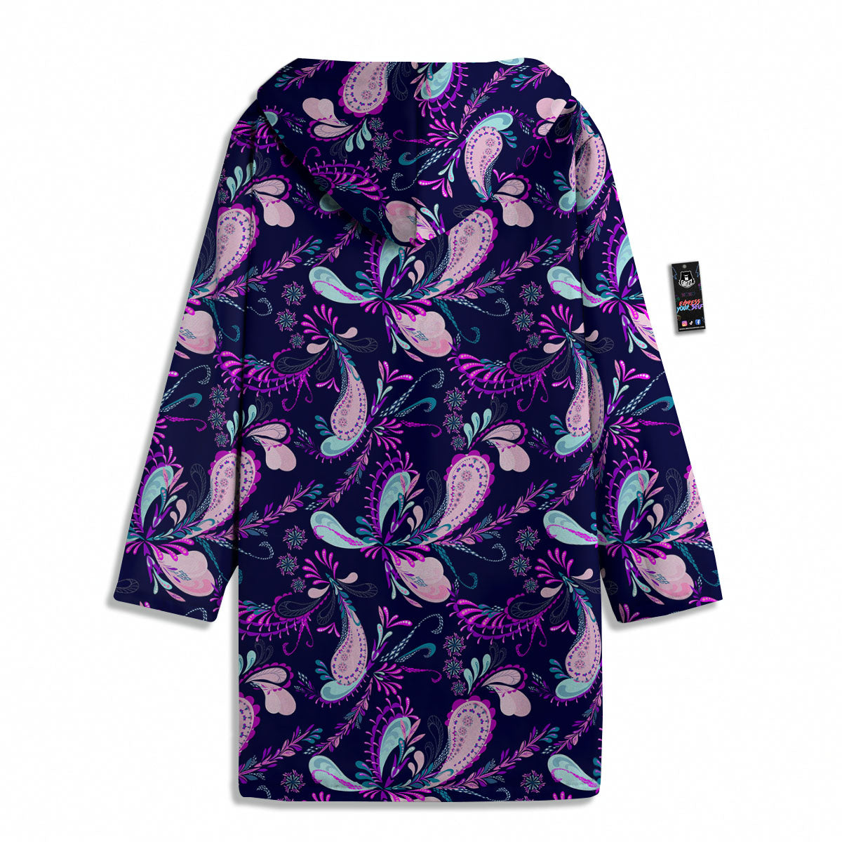 Paisley Pink And Purple Print Pattern Men's Windbreaker Jacket-grizzshop