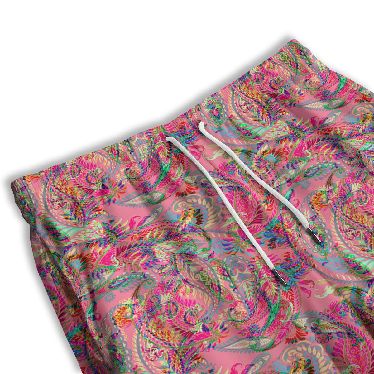 Paisley Pink Print Pattern Men's Athletic Shorts