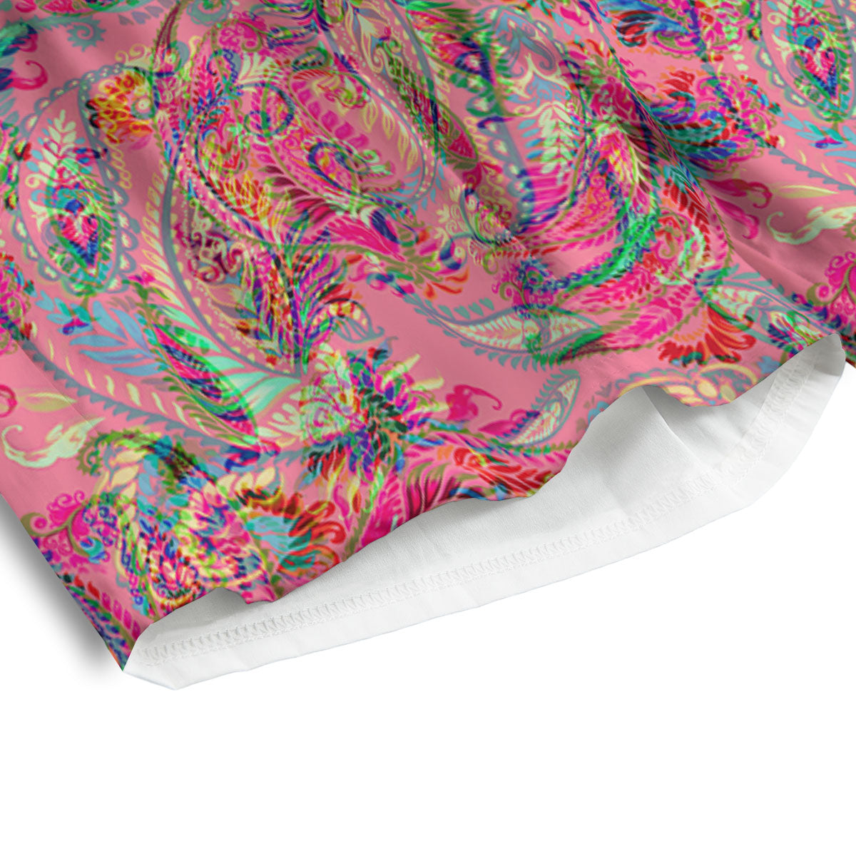 Paisley Pink Print Pattern Men's Athletic Shorts