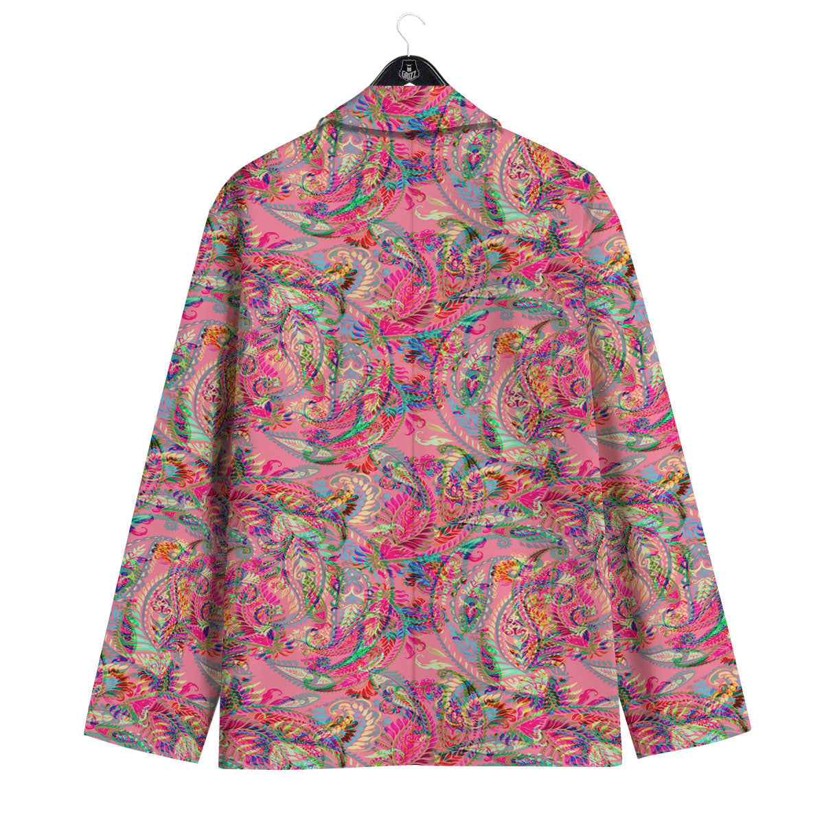 Paisley Pink Print Pattern Men's Sport Coat-grizzshop