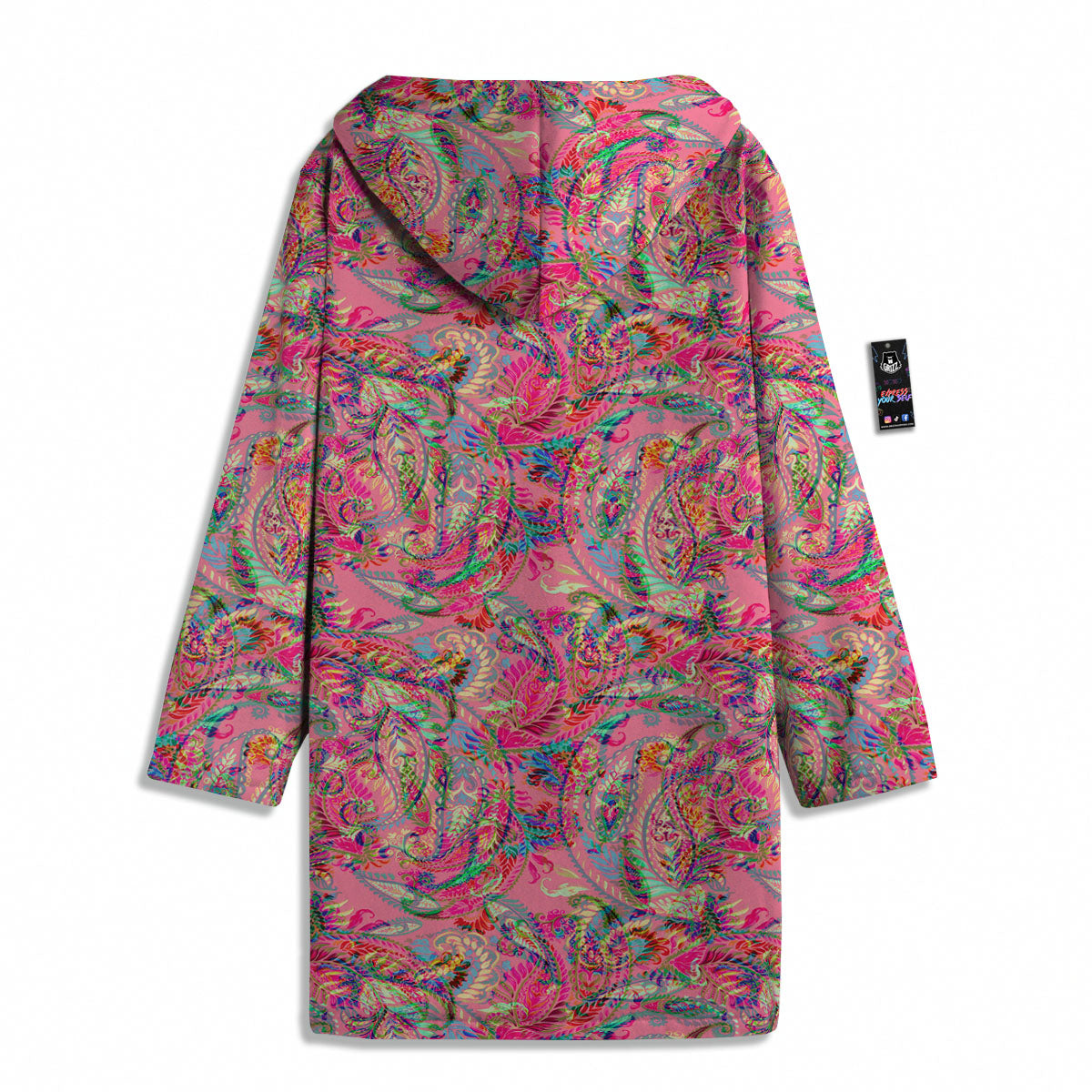 Paisley Pink Print Pattern Men's Windbreaker Jacket-grizzshop