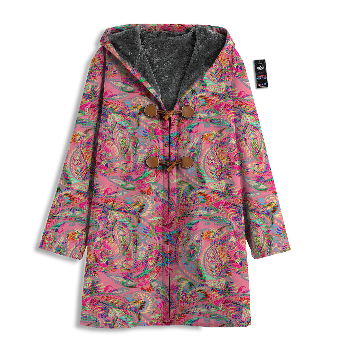 Paisley Pink Print Pattern Men's Windbreaker Jacket-grizzshop
