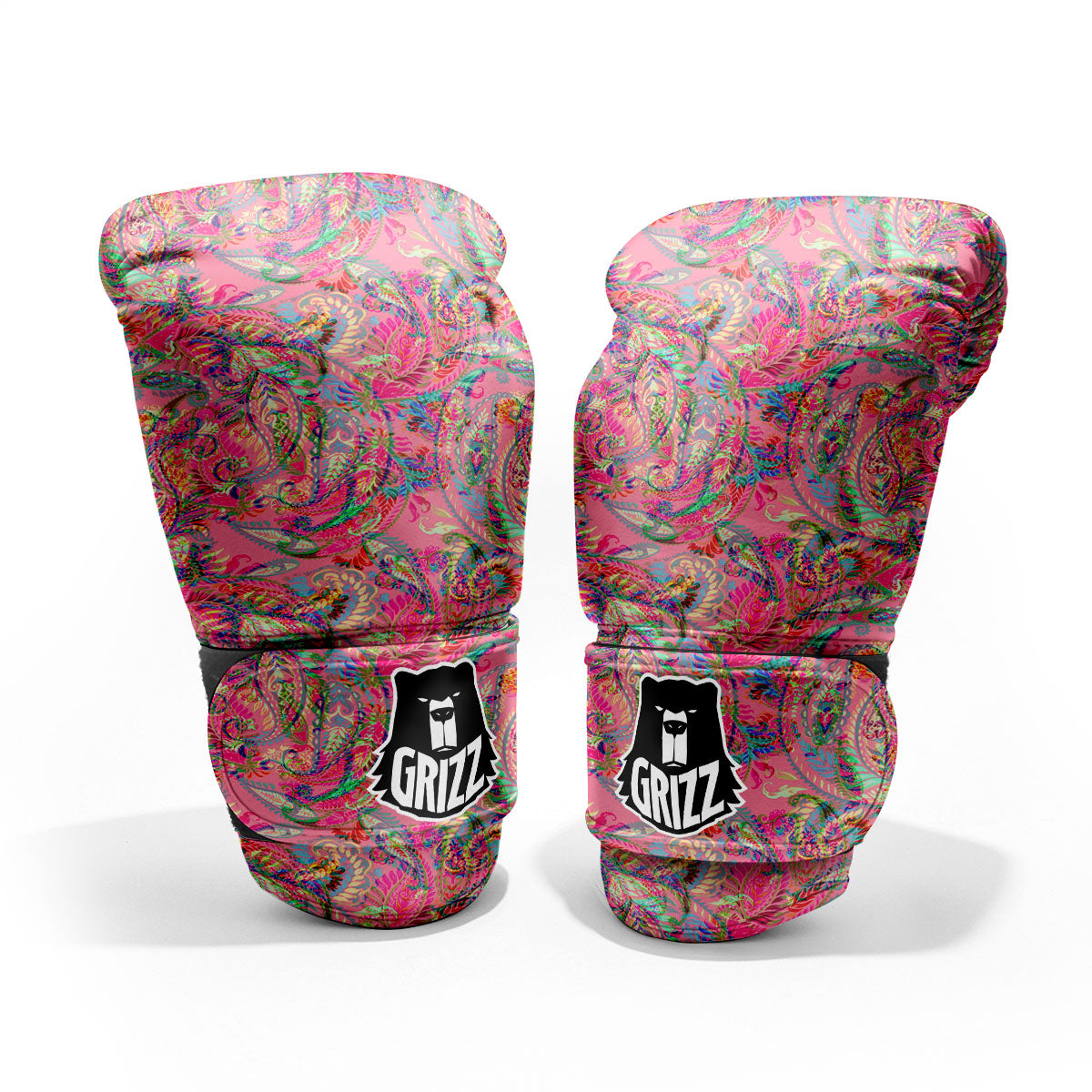Paisley Pink Print Pattern Pro Boxing Glove