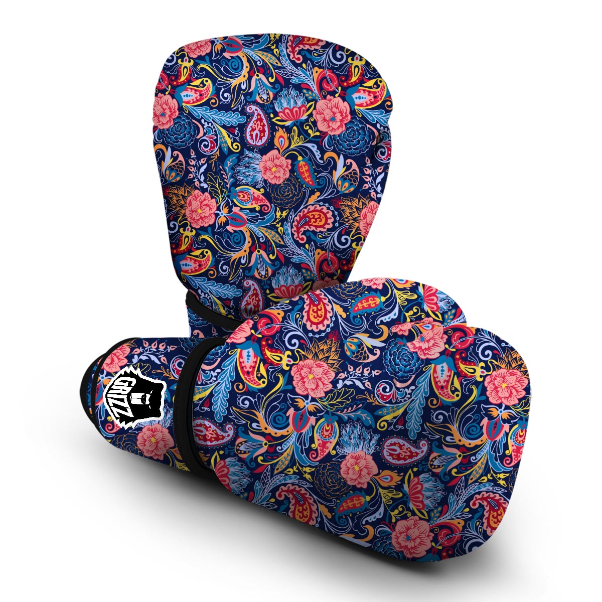 Paisley Print Boxing Gloves-grizzshop