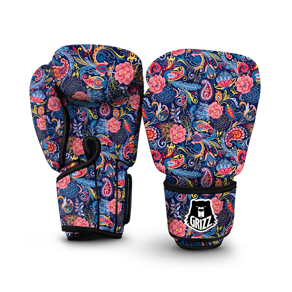 Paisley Print Boxing Gloves-grizzshop