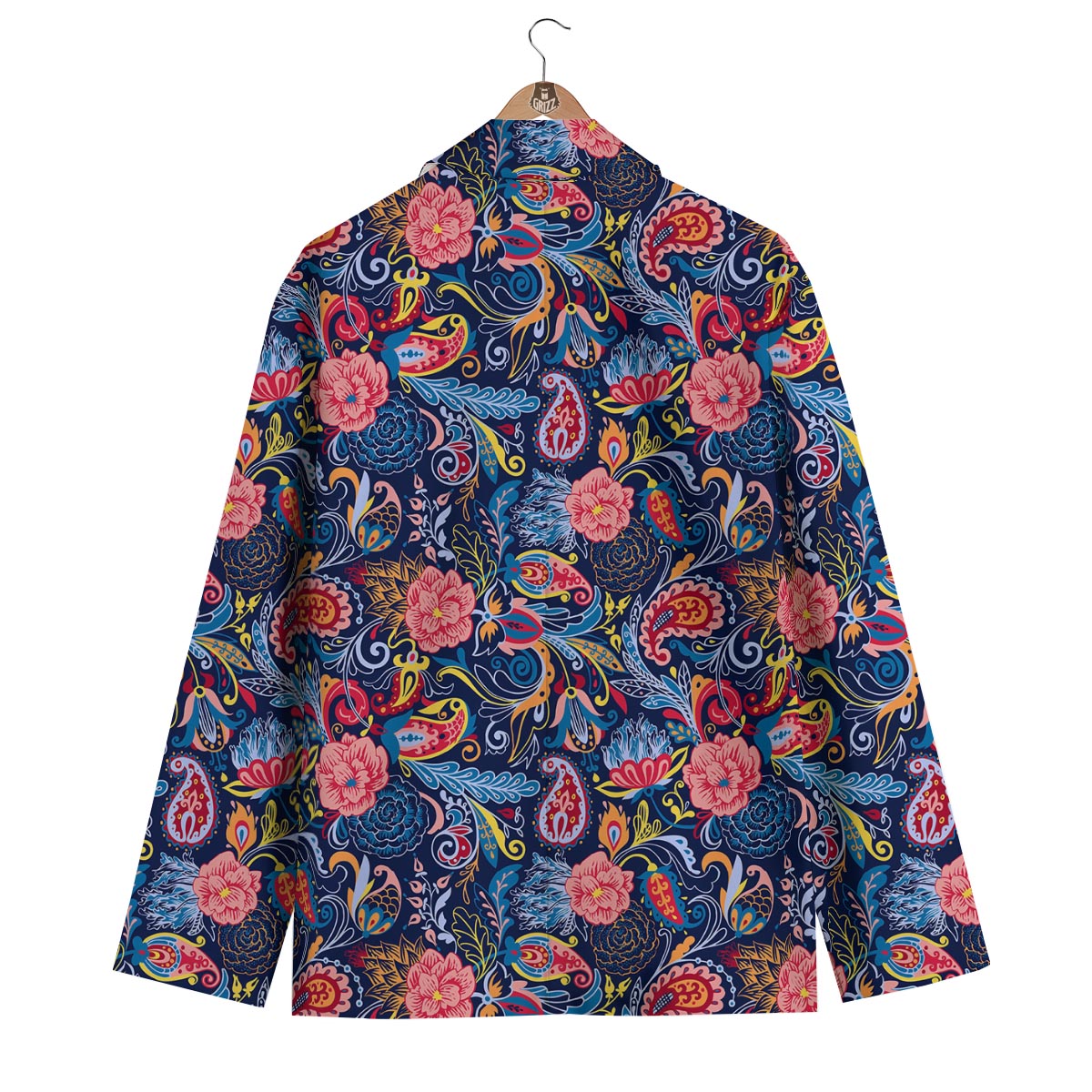 Paisley Print Men's Blazer-grizzshop