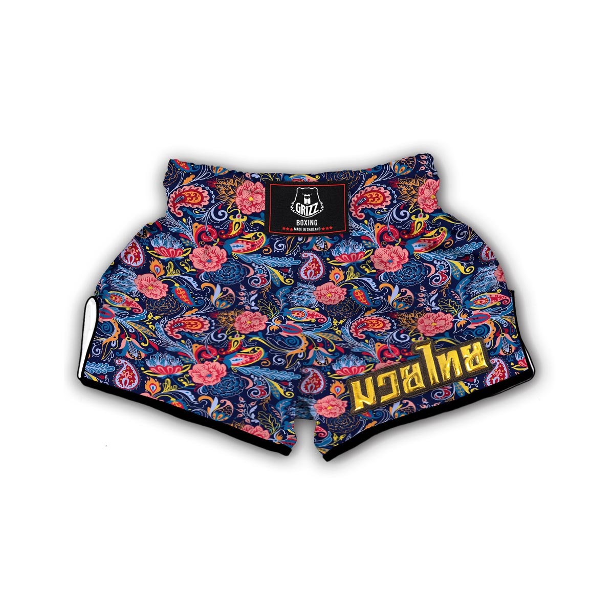 Paisley Print Muay Thai Boxing Shorts-grizzshop