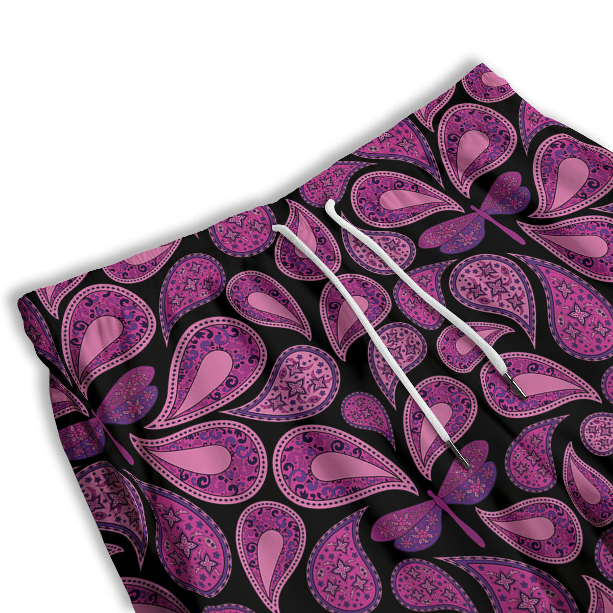 Paisley Purple Print Pattern Men's Athletic Shorts