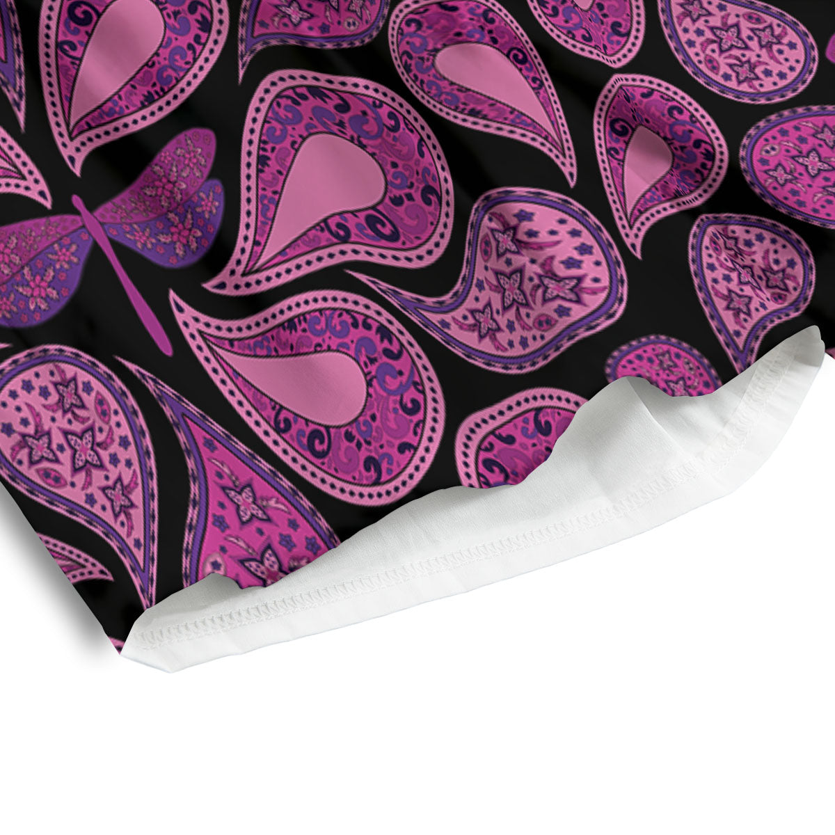 Paisley Purple Print Pattern Men's Athletic Shorts