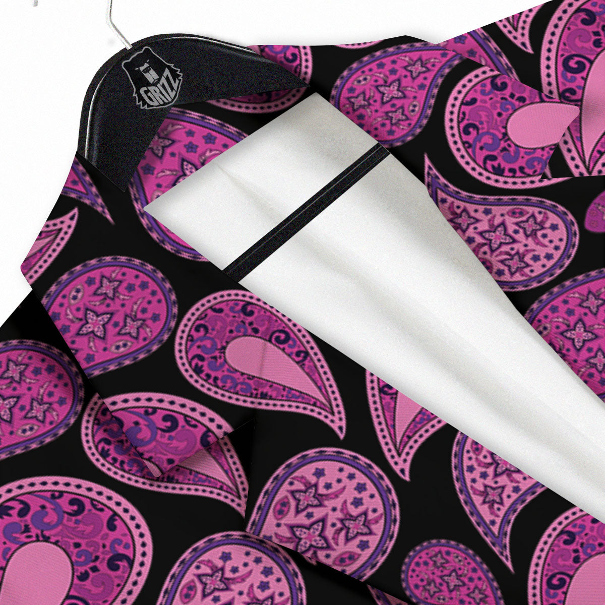 Paisley Purple Print Pattern Men's Sport Coat-grizzshop